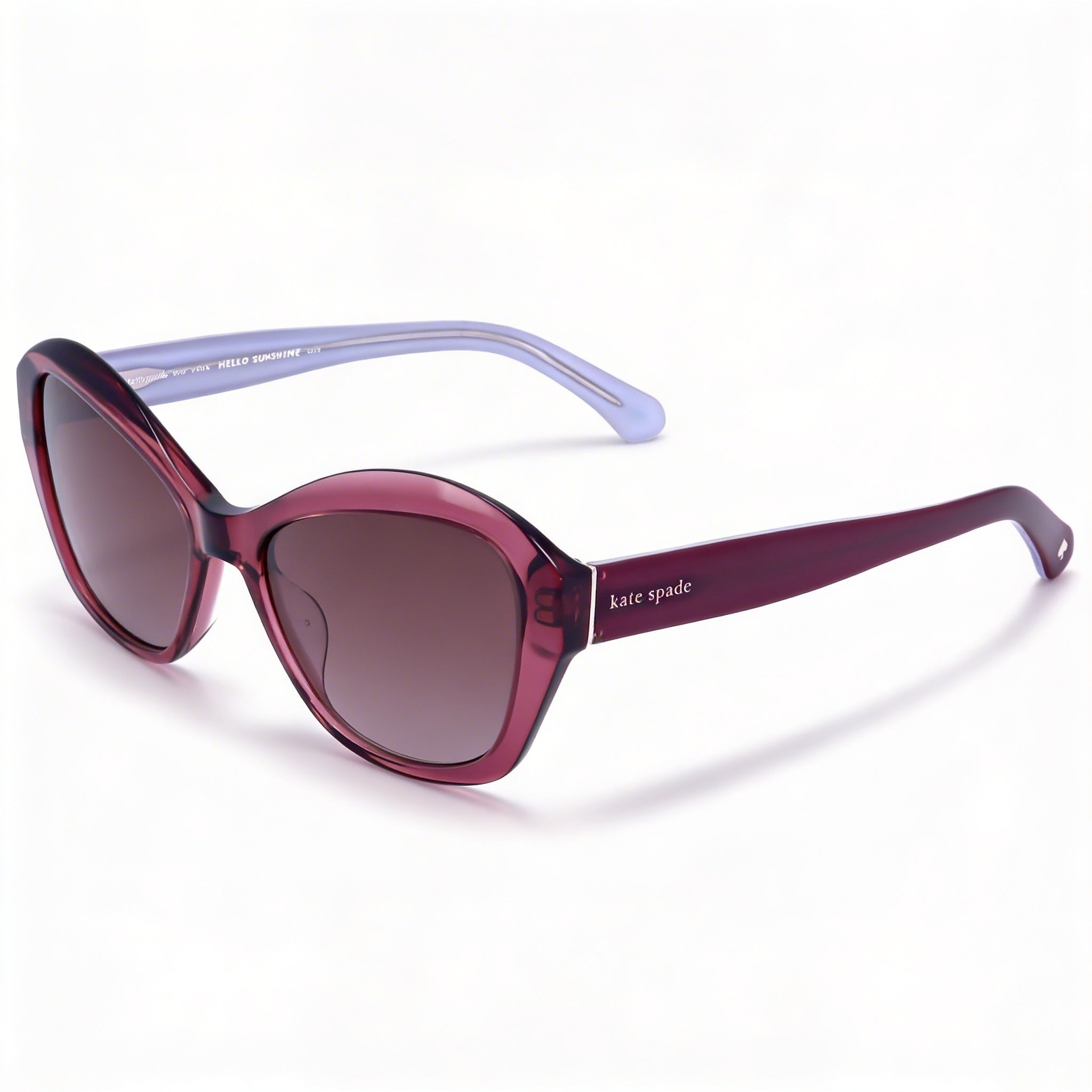 Gafas de sol Kate Spade New York con diseño de ojo de gato para mujer, acetato rojo, lentes rosas de doble tono, protección UV 400, 54 mm, Photo 1