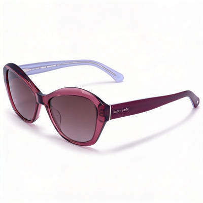 Gafas de sol Kate Spade New York con diseño de ojo de gato para mujer, acetato rojo, lentes rosas de doble tono, protección UV 400, 54 mm