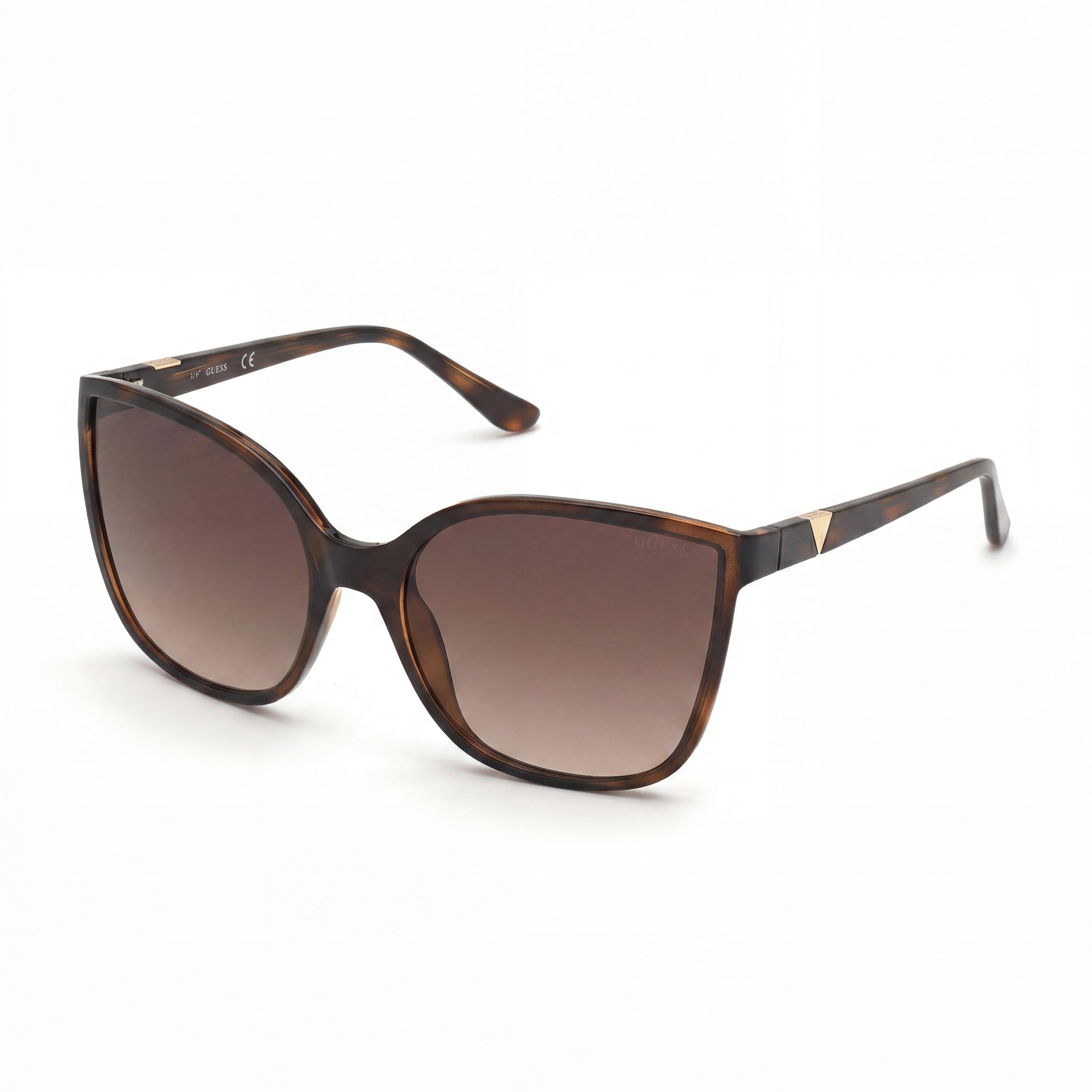 Guess Women's Oversized Cat-eye Sunglasses, Dark Havana Gradient Brown, UV Protection, 60mm Lens, Photo 1