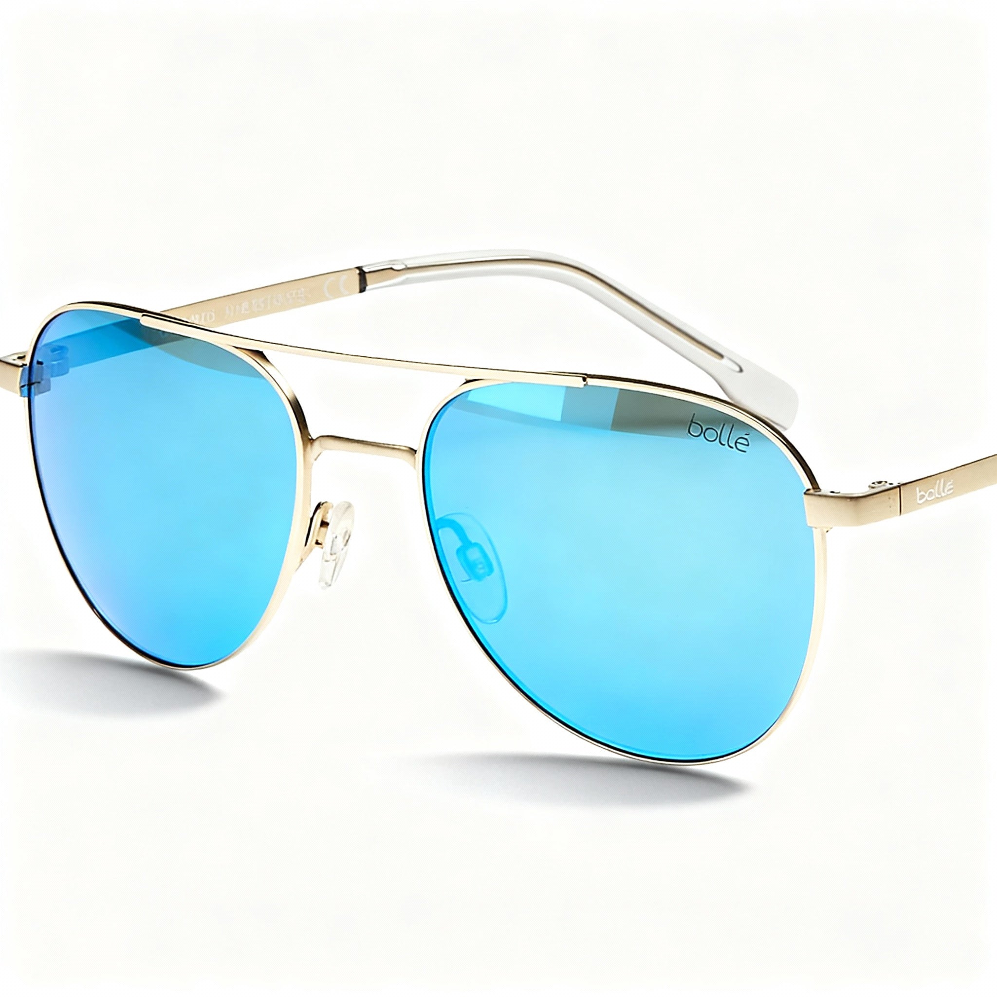 bollé Classic Unisex Sunglasses, Matte Sand Plastic Frame, TNS Ice Grey Non-Polarized Anti-Reflective Lenses, 60mm