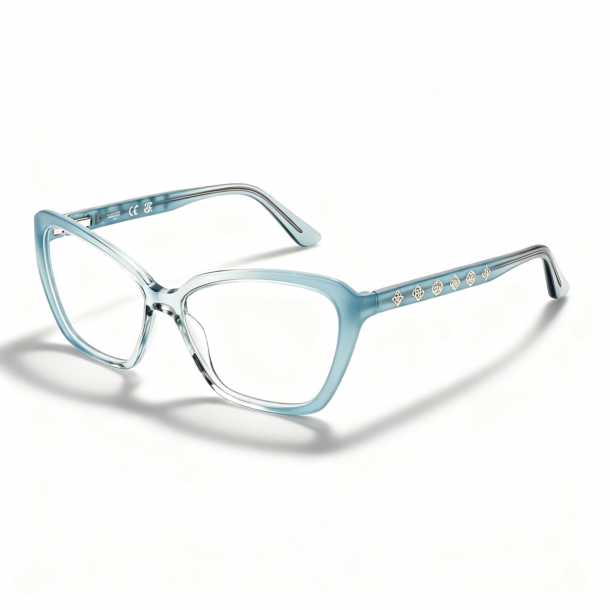 GUESS GU50115 Women's Plastic Eyewear, Turquoise Gradient, Multicoloured Lens, 54-14-140mm