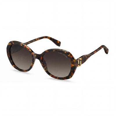 Gafas de sol Marc Jacobs Marc 763/S para mujer, de acetato rojo habana con protección UV y lentes marrones de 55 mm