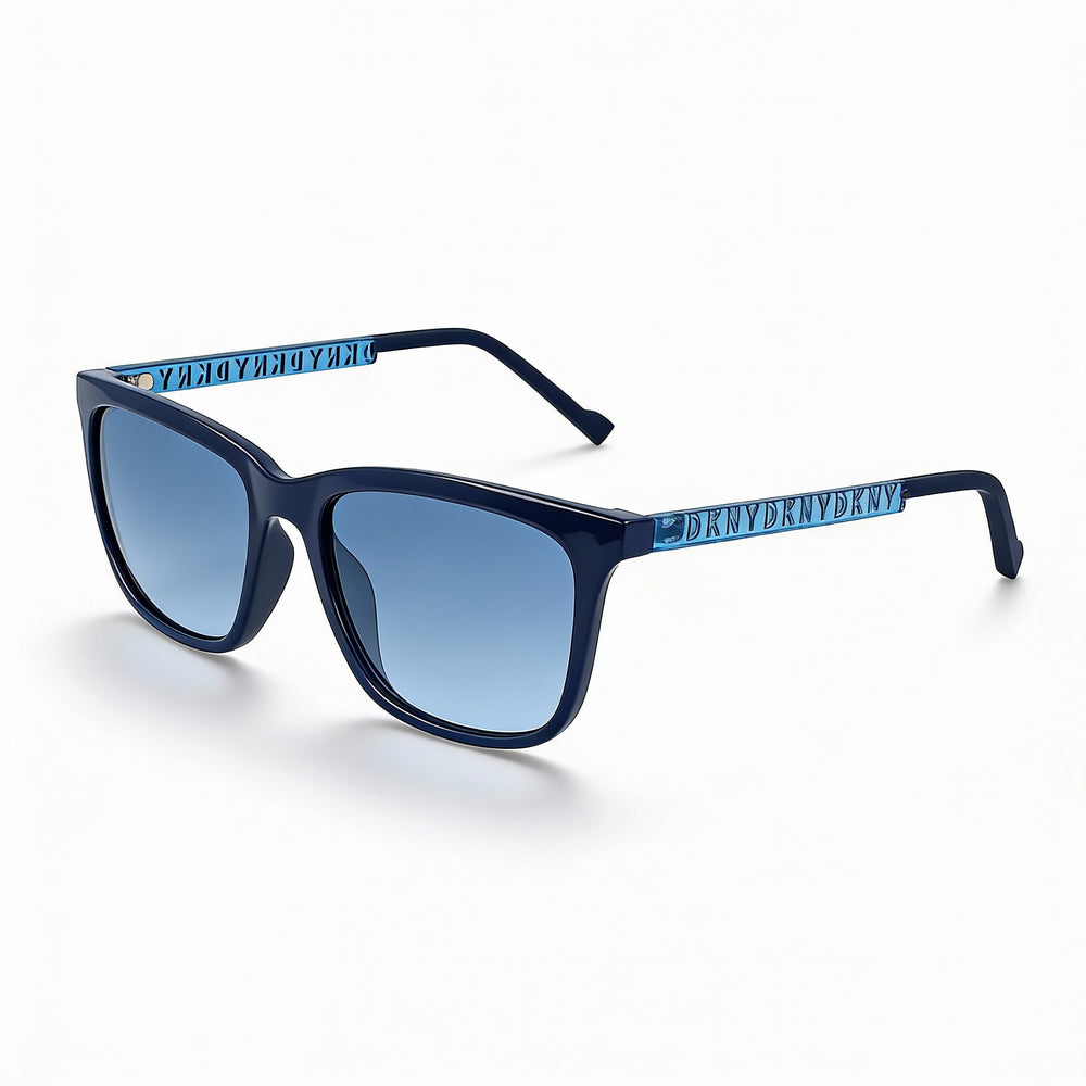 DKNY Dk510s Women's Marine Plastic Square Frame Sunglasses with Acetate Lenses, featuring a 55mm Lens Width