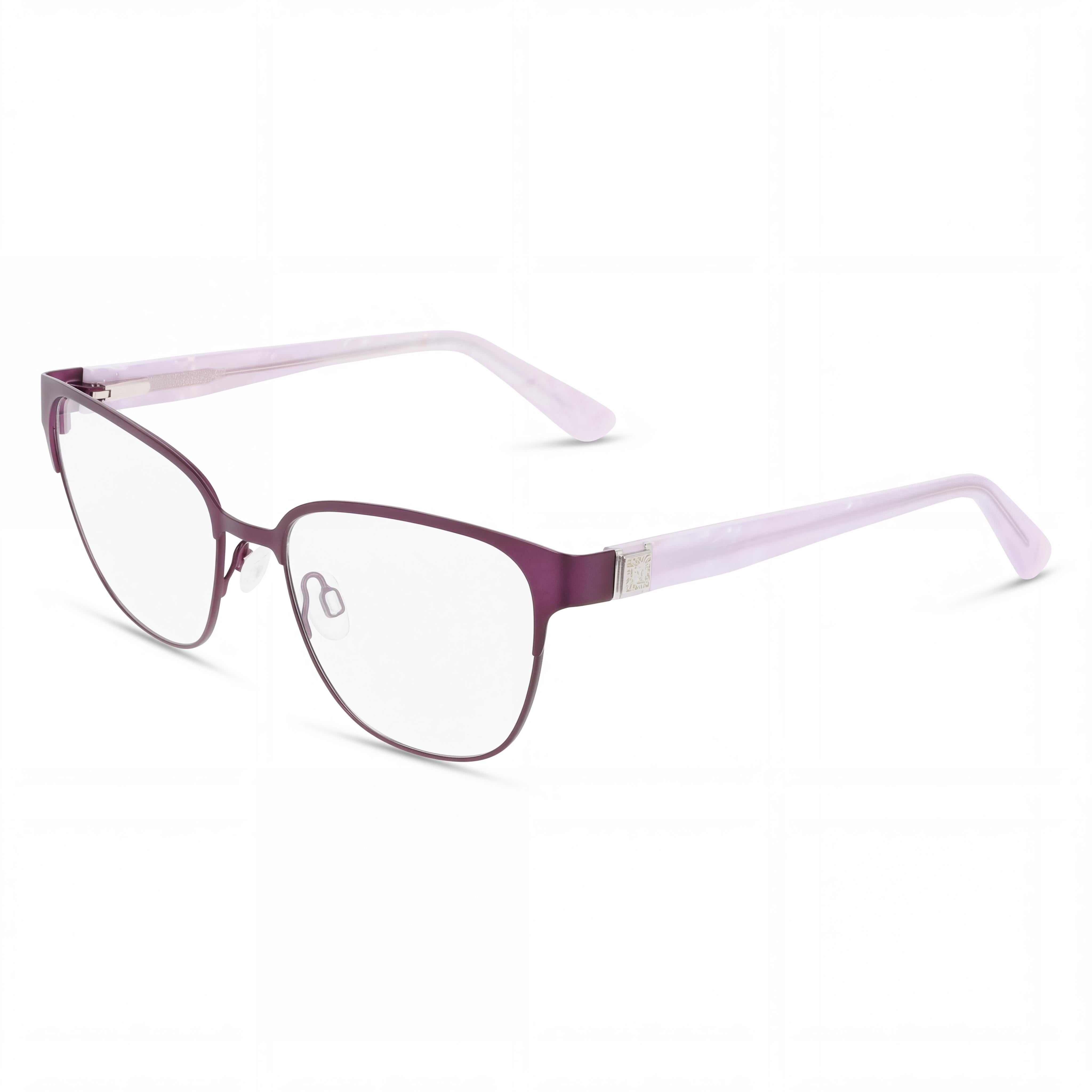 Anne Klein AK5122 Classic Women's Plum Acetate Eyeglasses with Non- Polycarbonate Lenses 52-17-135, Photo 1