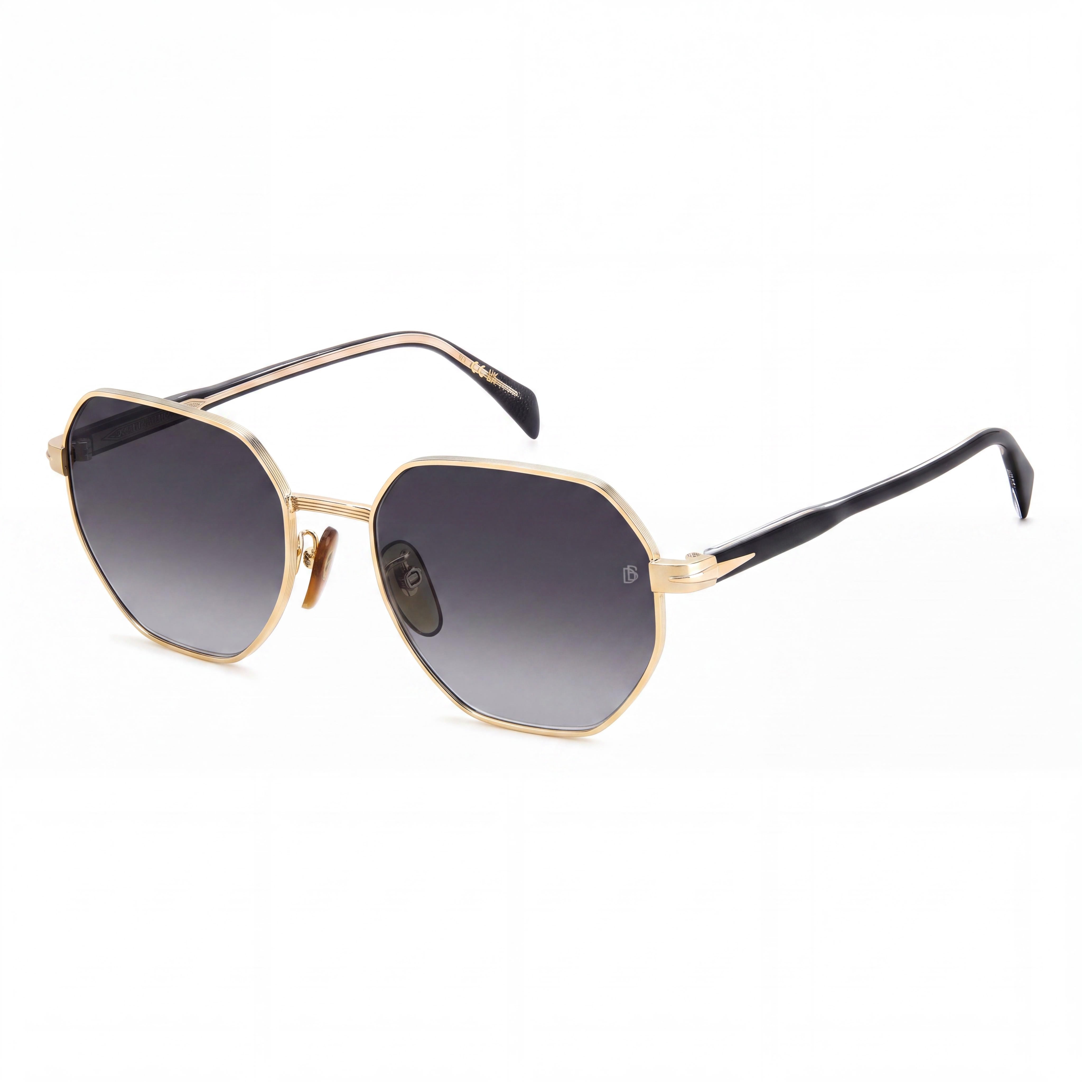 Gafas de Sol Beckham DB 1162/F/S para Hombre, Doradas, Negras, de Acetato, Rectangulares, Geométricas, No Polarizadas, 56mm, Photo 1