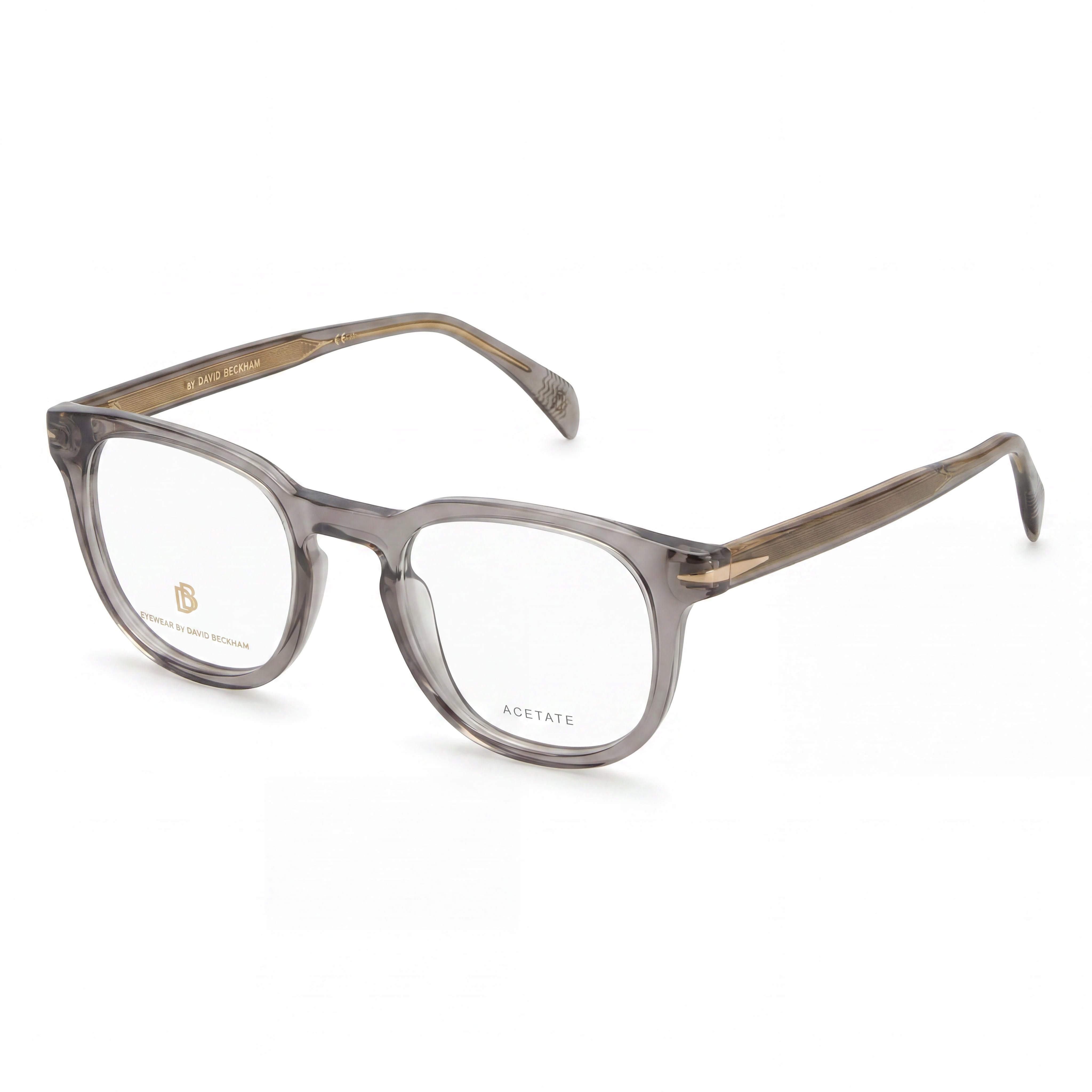 David Beckham Db 1072 Men's Grey Plastic Optical Eyeglasses Frame with 50mm Lens, 22mm Bridge, 145mm Temple, Photo 1