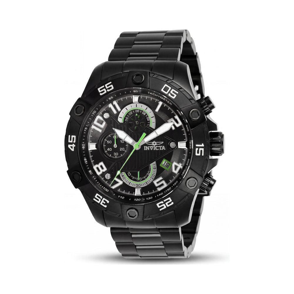 Reloj Invicta 26101 S1 Rally para hombre cronógrafo de cuarzo, acero inoxidable con baño de iones negro, 48 mm
