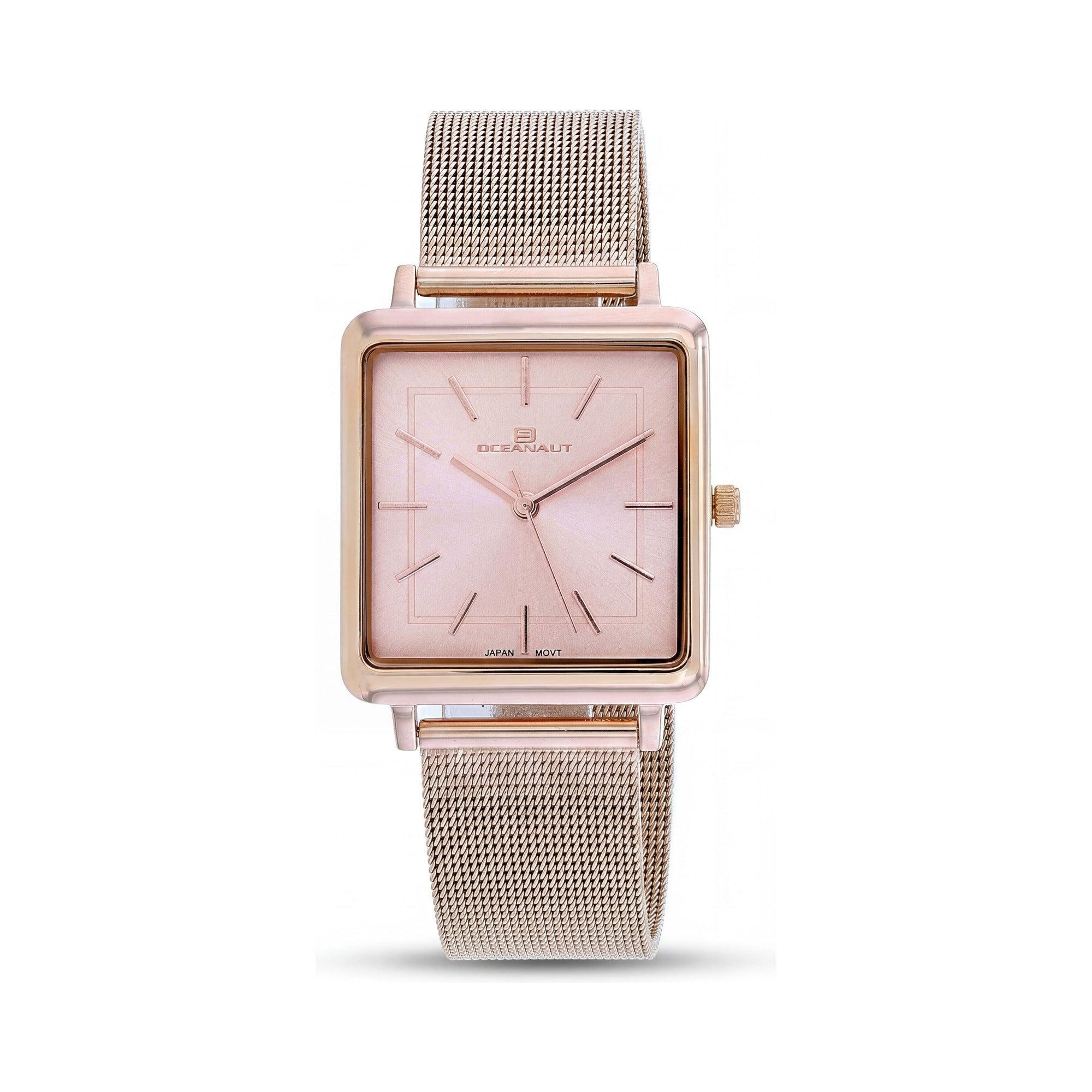 Reloj de cuarzo Oceanaut para mujer, acero inoxidable con esfera y pulsera de oro rosa, resistente al agua 30M, Photo 1