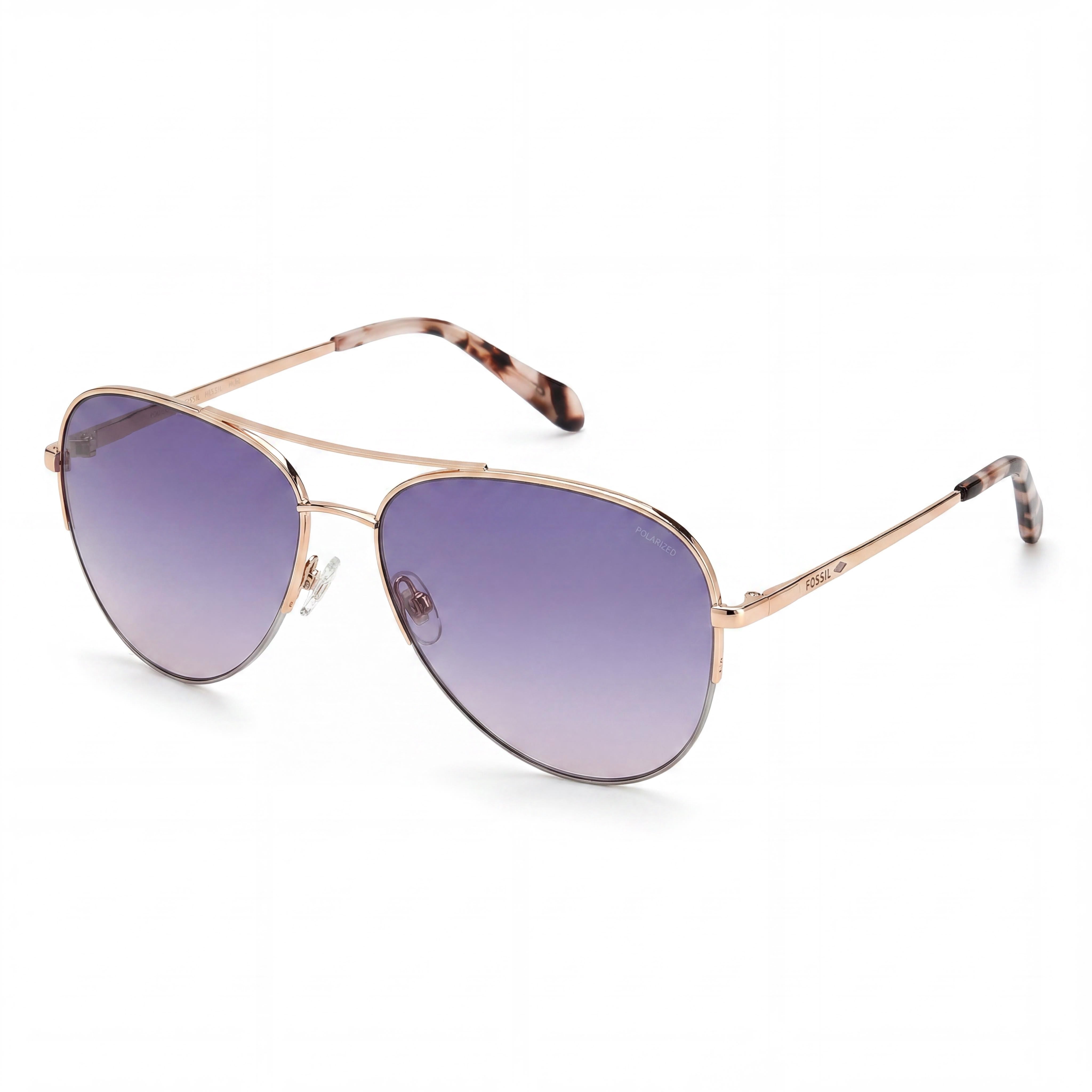 Fossil Fos 3137/G/S Women's Red Gold Stainless Steel Frame, Red Gold Lenses, UV Protection 58mm, Photo 1