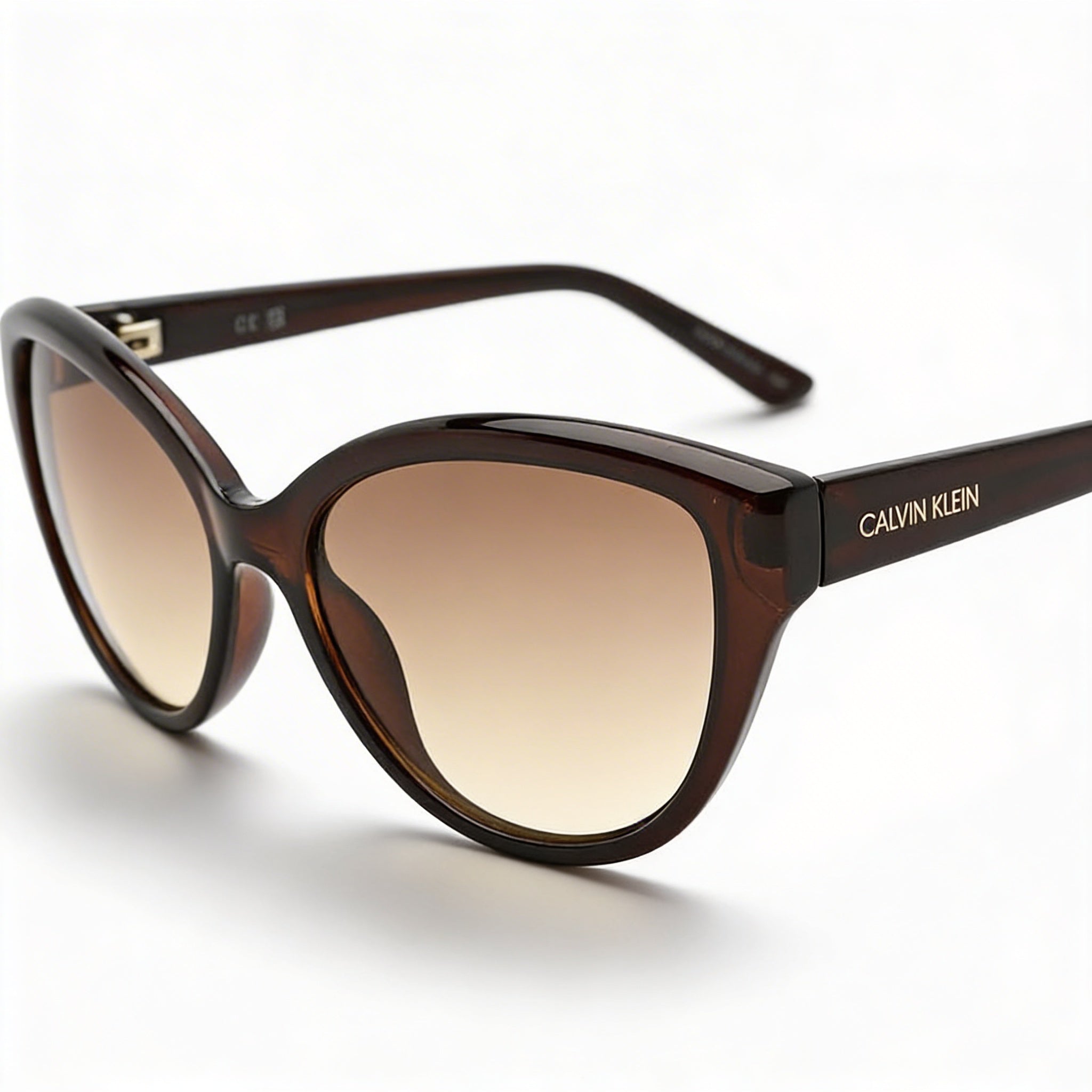Calvin Klein Women's Ck19536s UV Protected Crystal Brown Plastic Frame Brown Lens Sunglasses 55mm, Photo 1