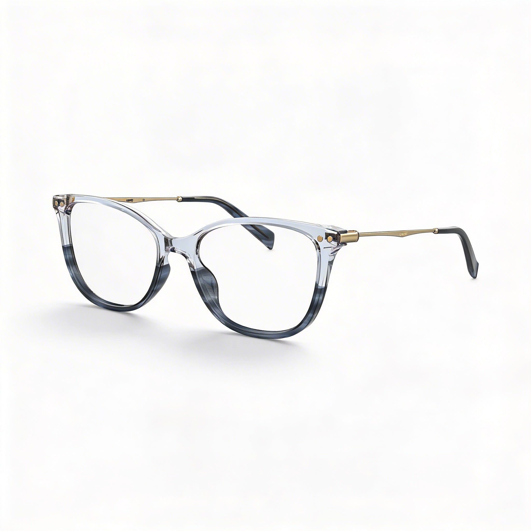 Levi's NON- Women's Blue Horn Polymethyl Methacrylate Frame with Plastic Lens Eyeglasses 51mm, Photo 1
