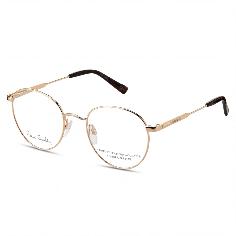 Pierre Cardin P.C. 6877 Modern Style Unisex Gold Metal Frame Eyewear with Polycarbonate Lenses 52mm