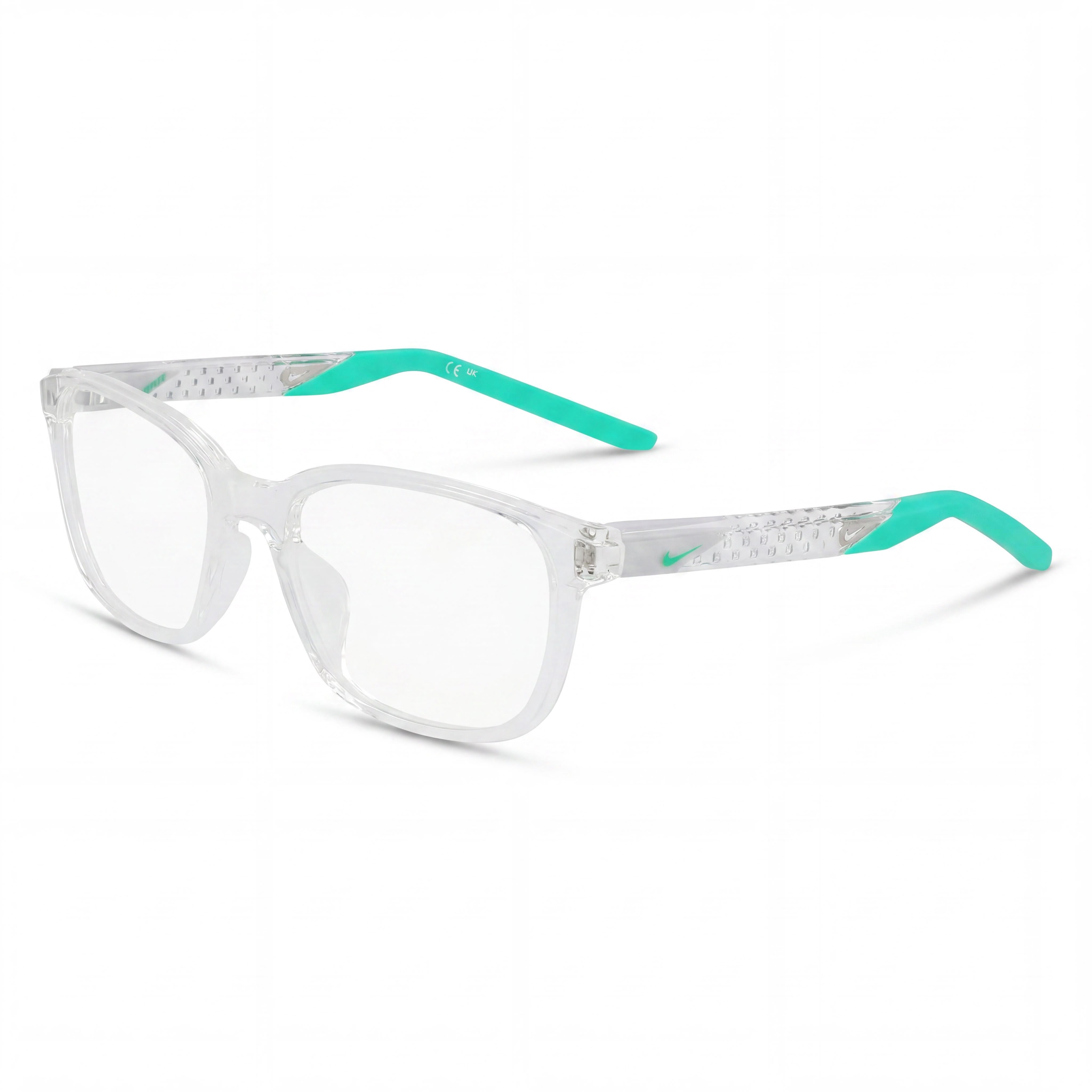 Nike 7278 Unisex Eyeglasses with a Clear Acetate Frame and Transparent Non- Lenses, Size 55-18-145, Photo 1