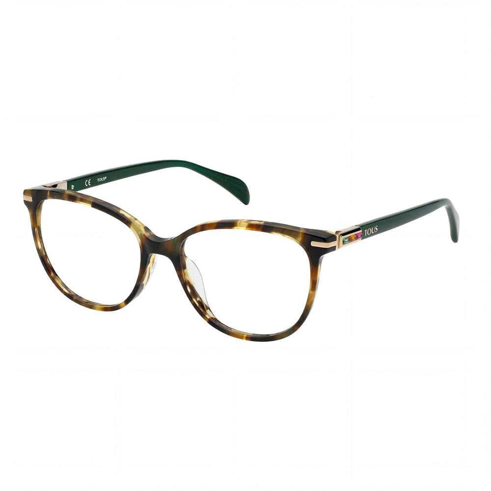 TOUS Classic Women's Acetate Optical Frames in Brown Havana with Demo Lenses, Size 53-16-135mm