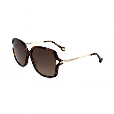 Gafas de sol Carolina Herrera HER0132/G/S Butterfly Havana de policarbonato con degradado marrón, 58 mm