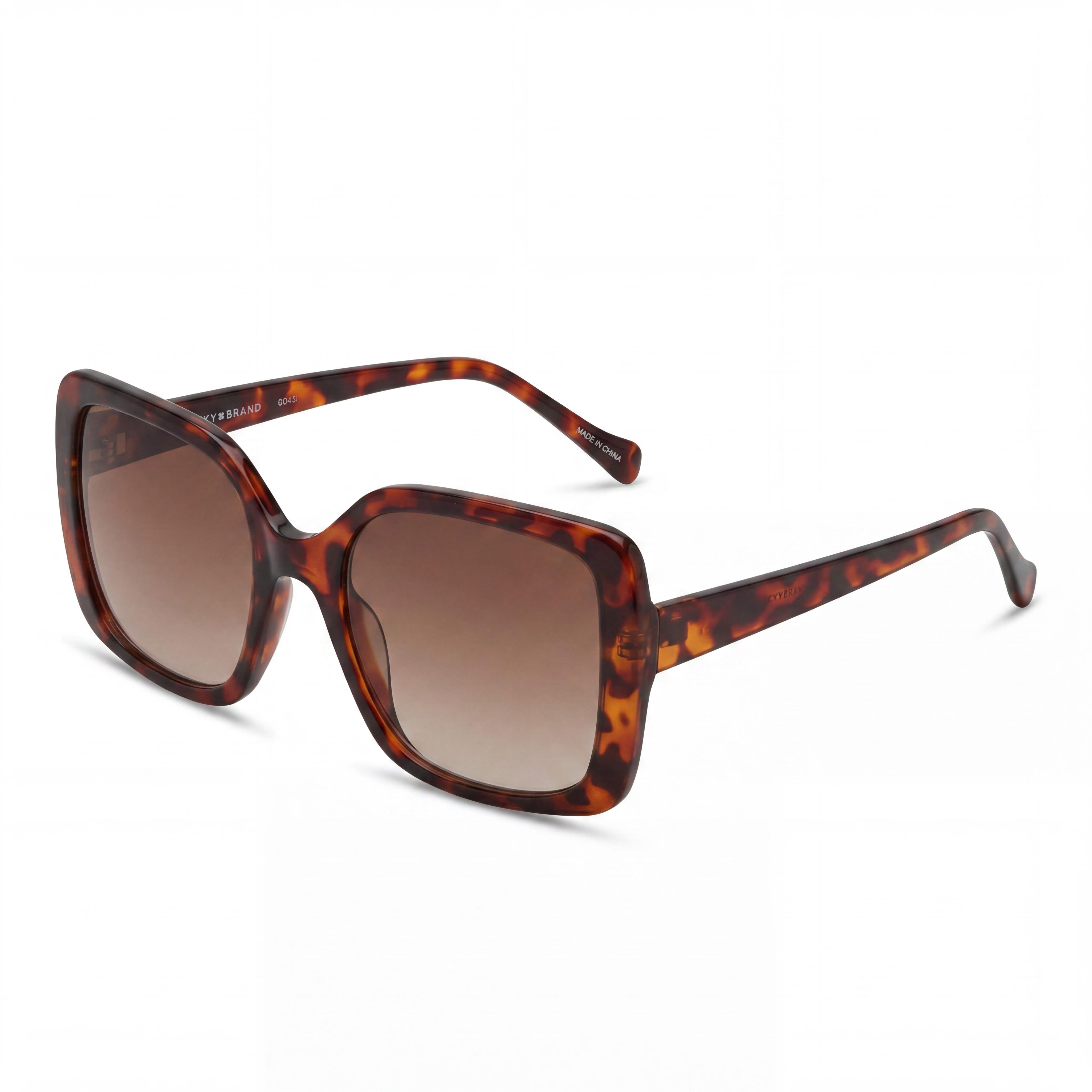 Lucky Brand SLBD118 Women's Lucky Sunglasses, Tortoise Plastic Frame, Gradient Brown Lenses, UV Protection, 53mm, Photo 1