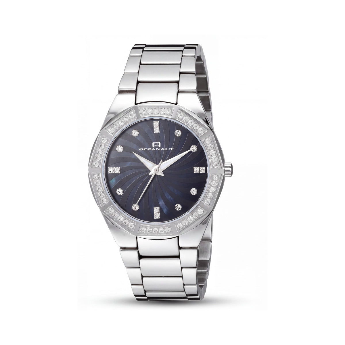 Oceanaut bracelet Women's Stainless Steel Watch, Black Mother of Pearl Dial, Crystal Bezel & Dial Accents, Photo 1