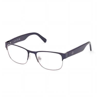 GANT Ga50018 Unisex Metal Optical Frames, Shiny Blue Frame Color, Polycarbonate Lenses, Size 54/18/145