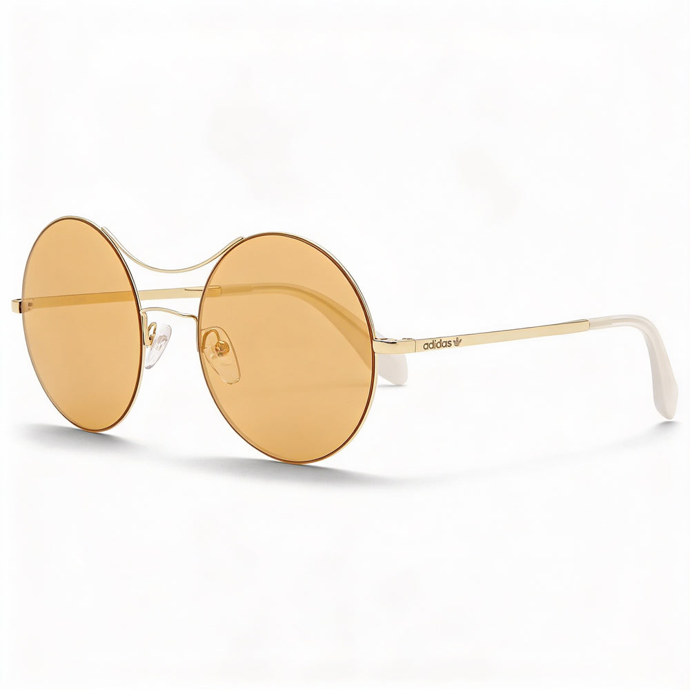 Gafas de sol adidas Originals Contemporaneo para mujer, con degradado de espejo marrón, metal dorado y protección UV 100 %, 57 mm