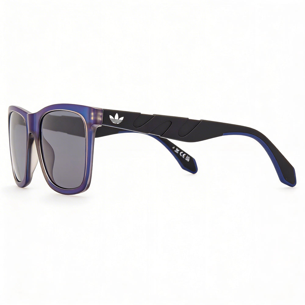 Gafas de sol Adidas Originals OR0101 de plástico con protección UV para hombre, 53 mm, monocolor violeta, lentes ahumadas