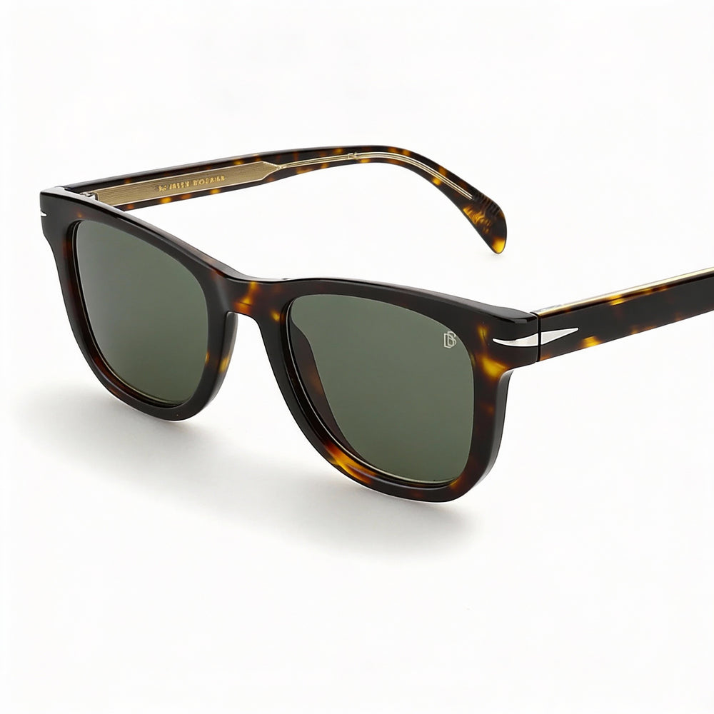 David Beckham db 1006 Unisex Sunglasses featuring Dark Havana Acetate Square Full Rim Frame 50mm