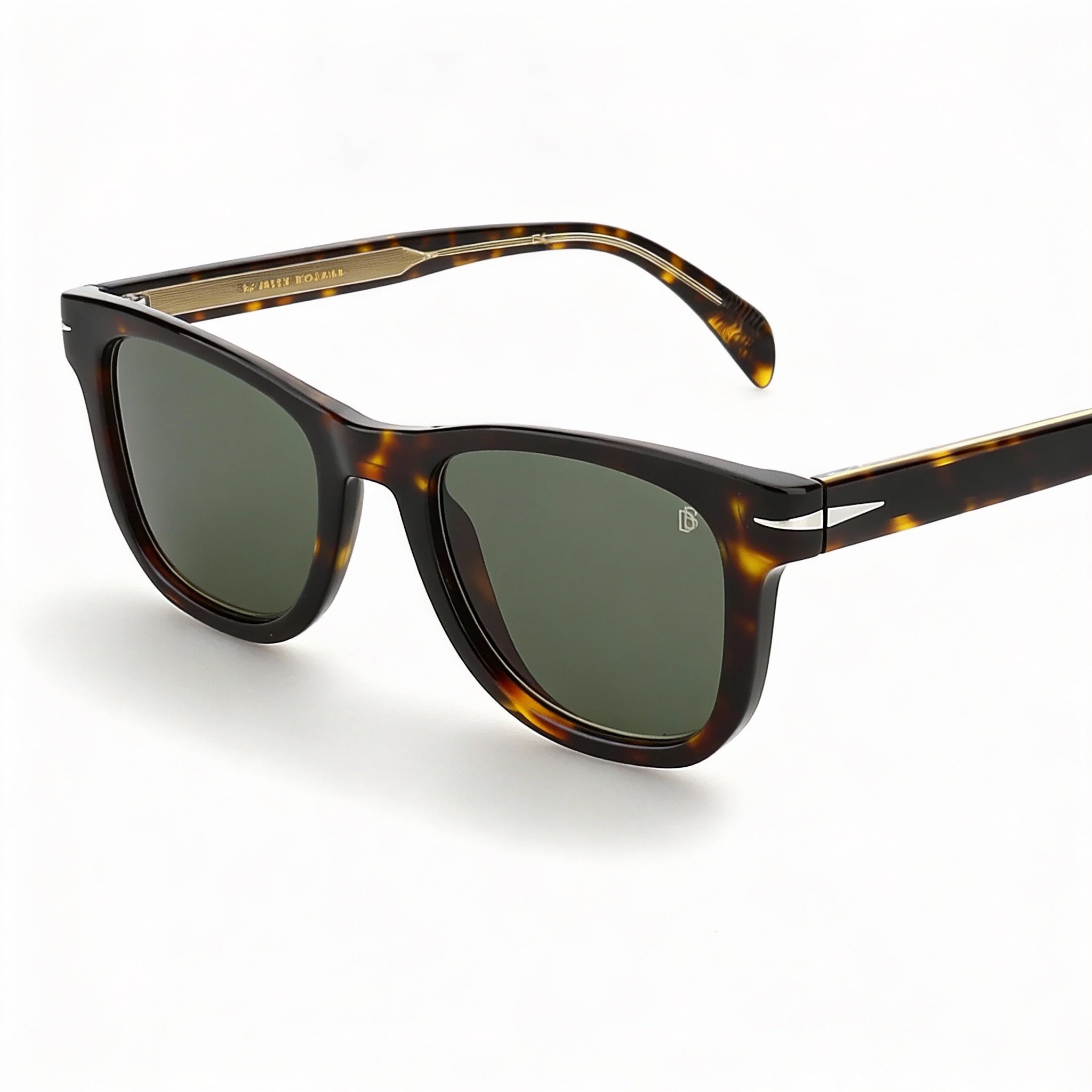 David Beckham db 1006 Unisex Sunglasses featuring Dark Havana Acetate Square Full Rim Frame 50mm, Photo 1
