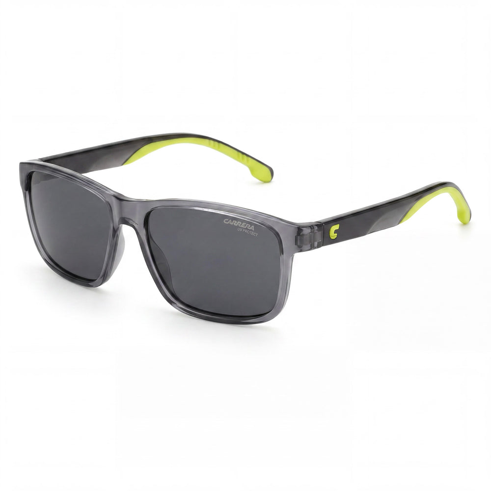 Carrera Gafas de sol unisex casuales de poliamida gris y verde, con lentes grises, protección UV y sin polarización, 54 mm