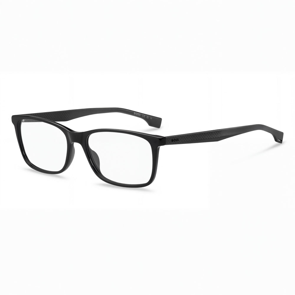 Hugo Boss Classic Women's Black Plastic Frame Non-Polarized Transparent Lens 57-17-145