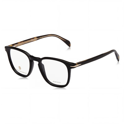Gafas de sol David Beckham DB 1050 unisex de estilo moderno con montura de acetato negro y lentes de policarbonato negro de 49 mm