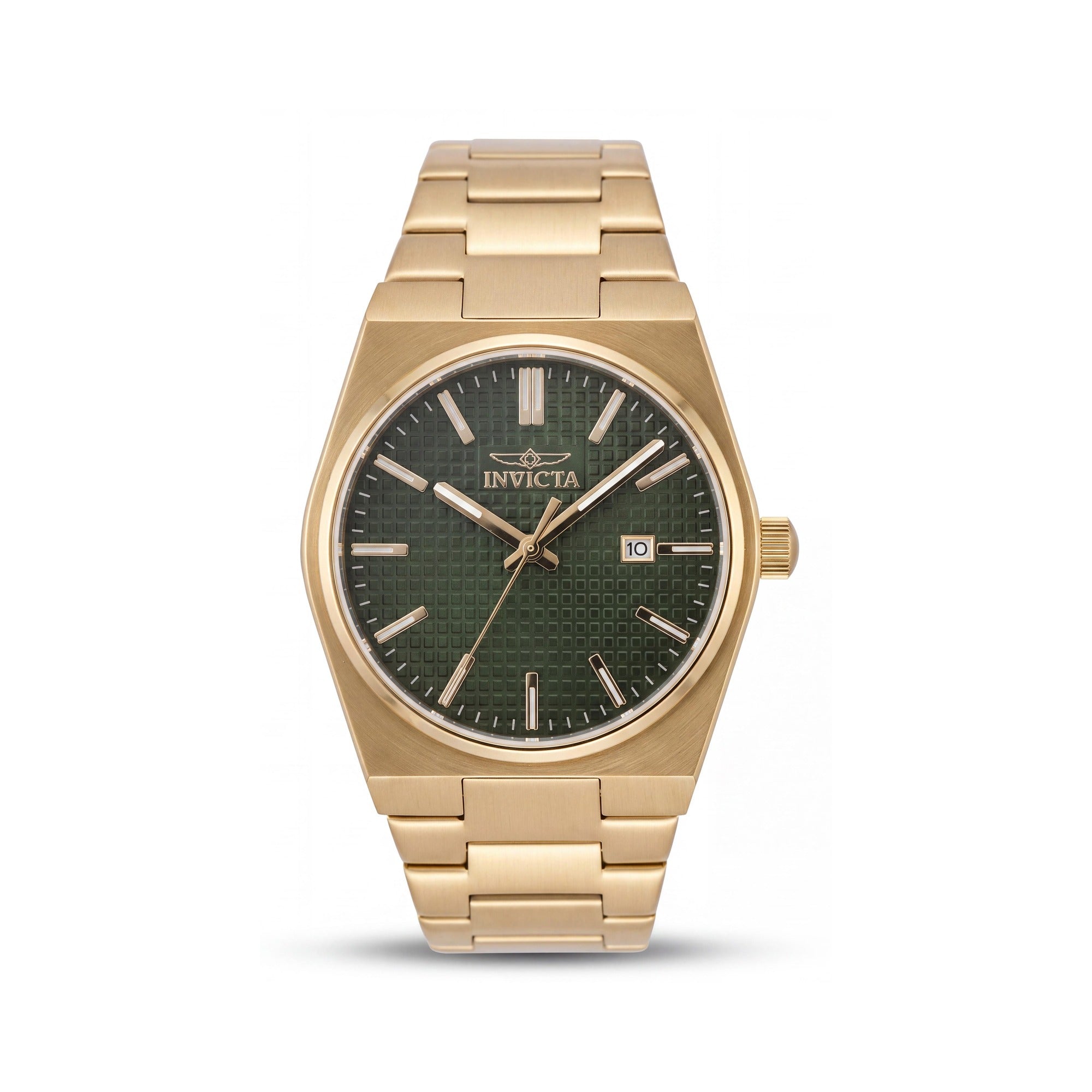 Invicta Speedway 48399 Unisex Gold-Tone Stainless Steel Quartz Watch with Green Dial and Bracelet Band 40mm, Photo 1