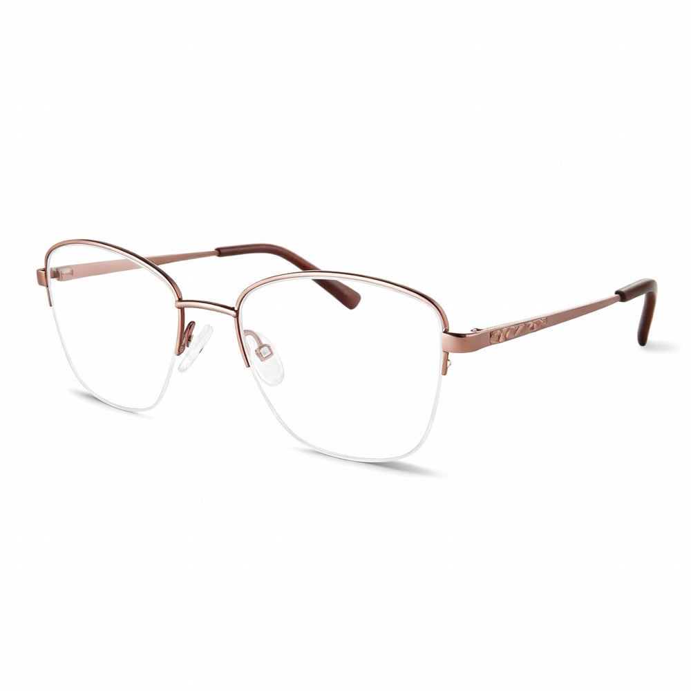 Gafas Adensco Ad 252 para hombre, montura metálica burdeos, lentes de policarbonato transparentes polarizadas, 53-17-140