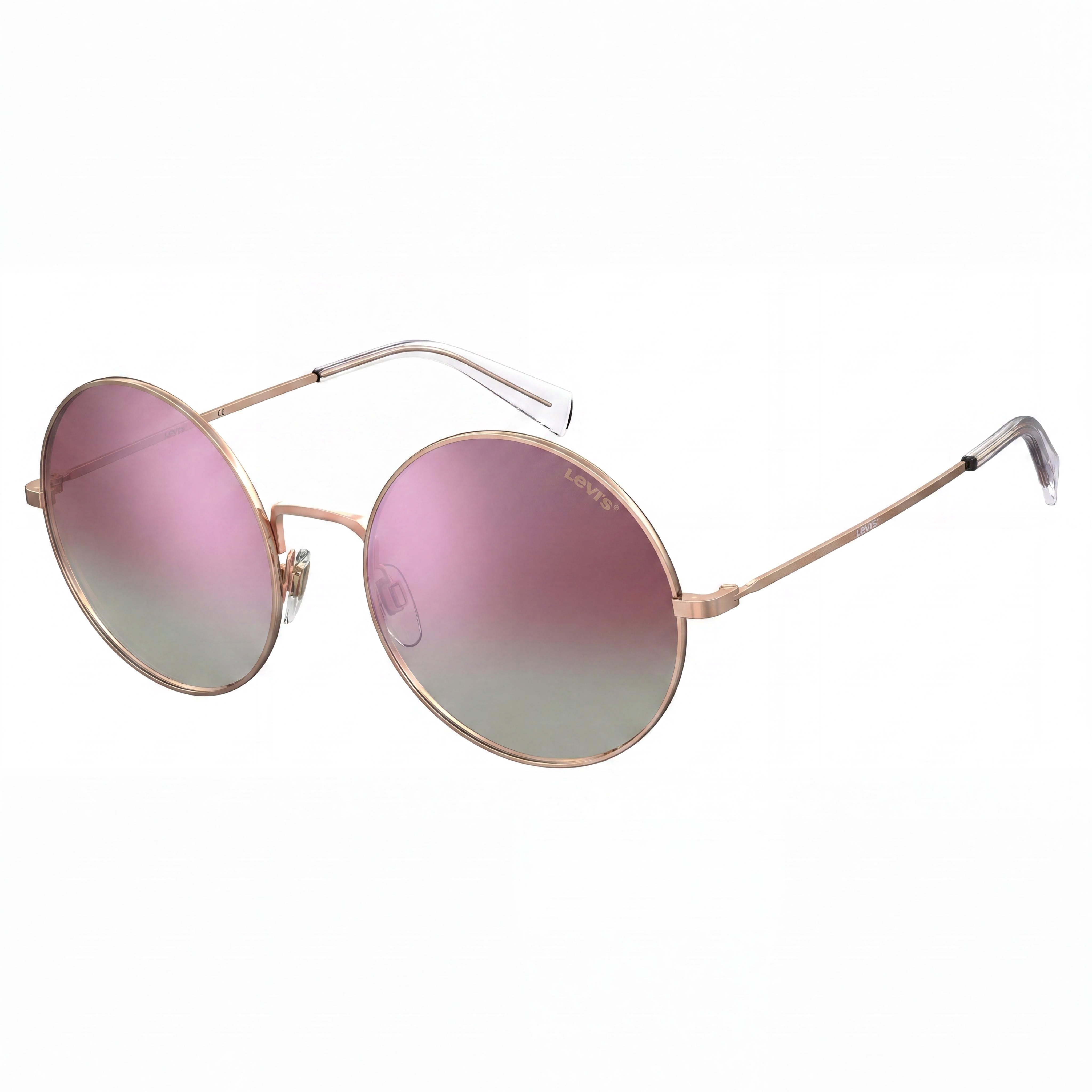 Gafas de sol Levi's Lv 1011/S para mujer, ovaladas, de acero aleado, color dorado y cobre, sin polarizar, con protección UV, 55 mm, Photo 1
