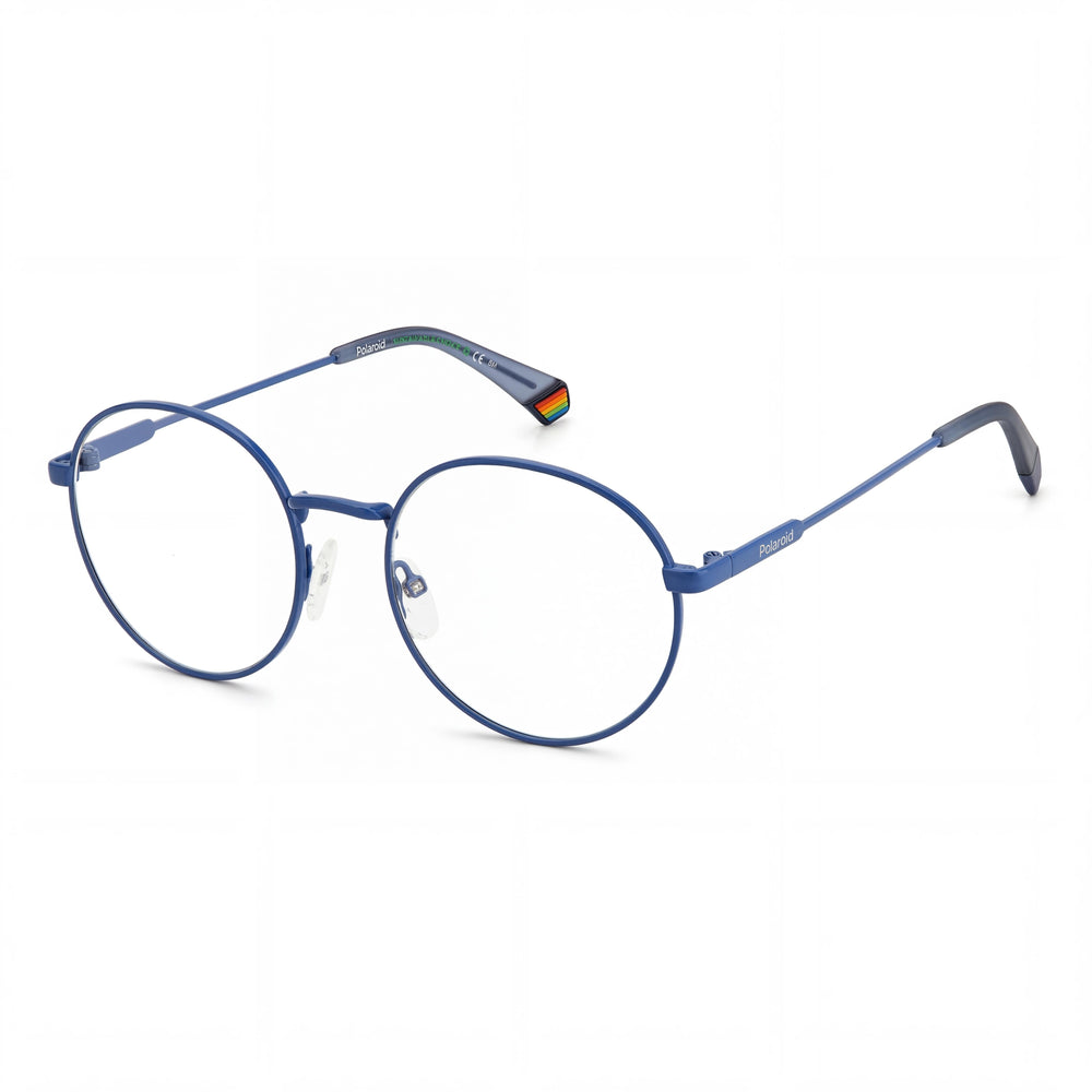Gafas de sol unisex Polaroid Modern Pld D449, montura de metal azul celeste, lentes de policarbonato azul celeste, 51 mm de ancho de lente