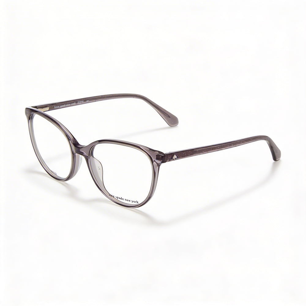 Kate Spade New York Modern Women's Transparent Grey Acetate Square Full Rim Eyeglass Frames 51mm