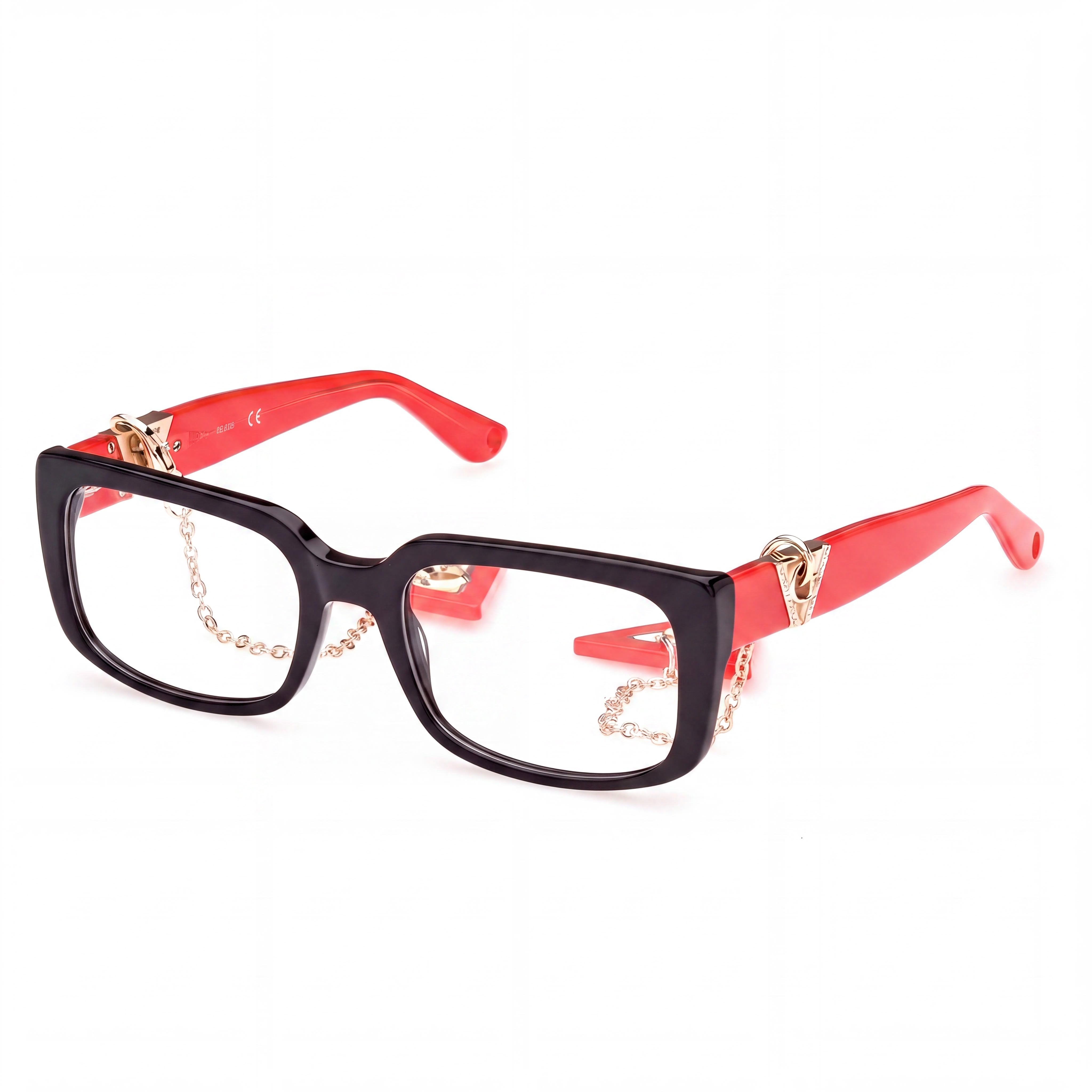 GUESS Modern Women's Eyeglasses featuring Black Plastic Frame and Black Plastic Lenses, Size 53/19/145, Photo 1