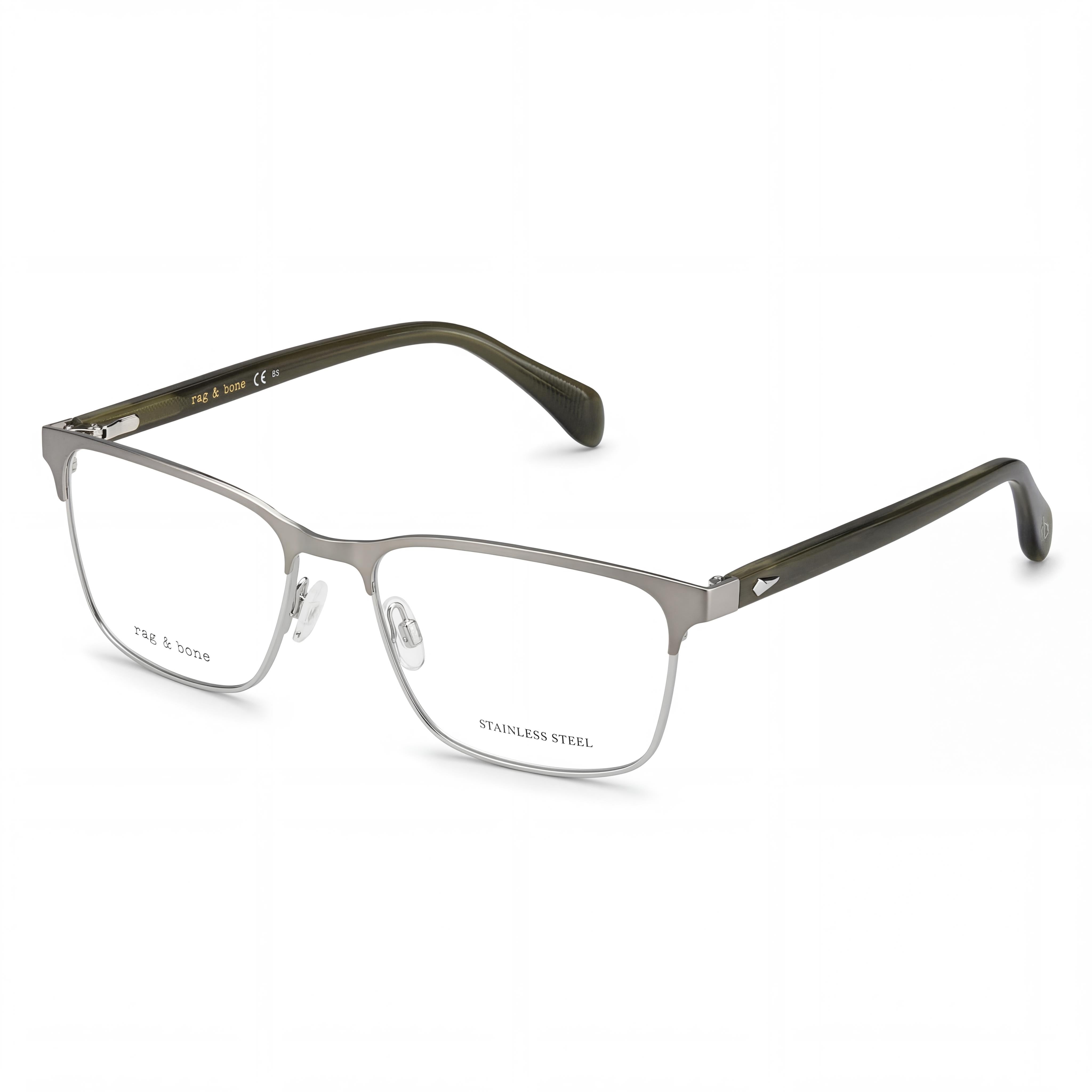 rag & bone Casual Men’s Sunglasses with Black Frame and Black Lenses, Size 54mm Lens, 17mm Bridge, 145mm Temple, Photo 1