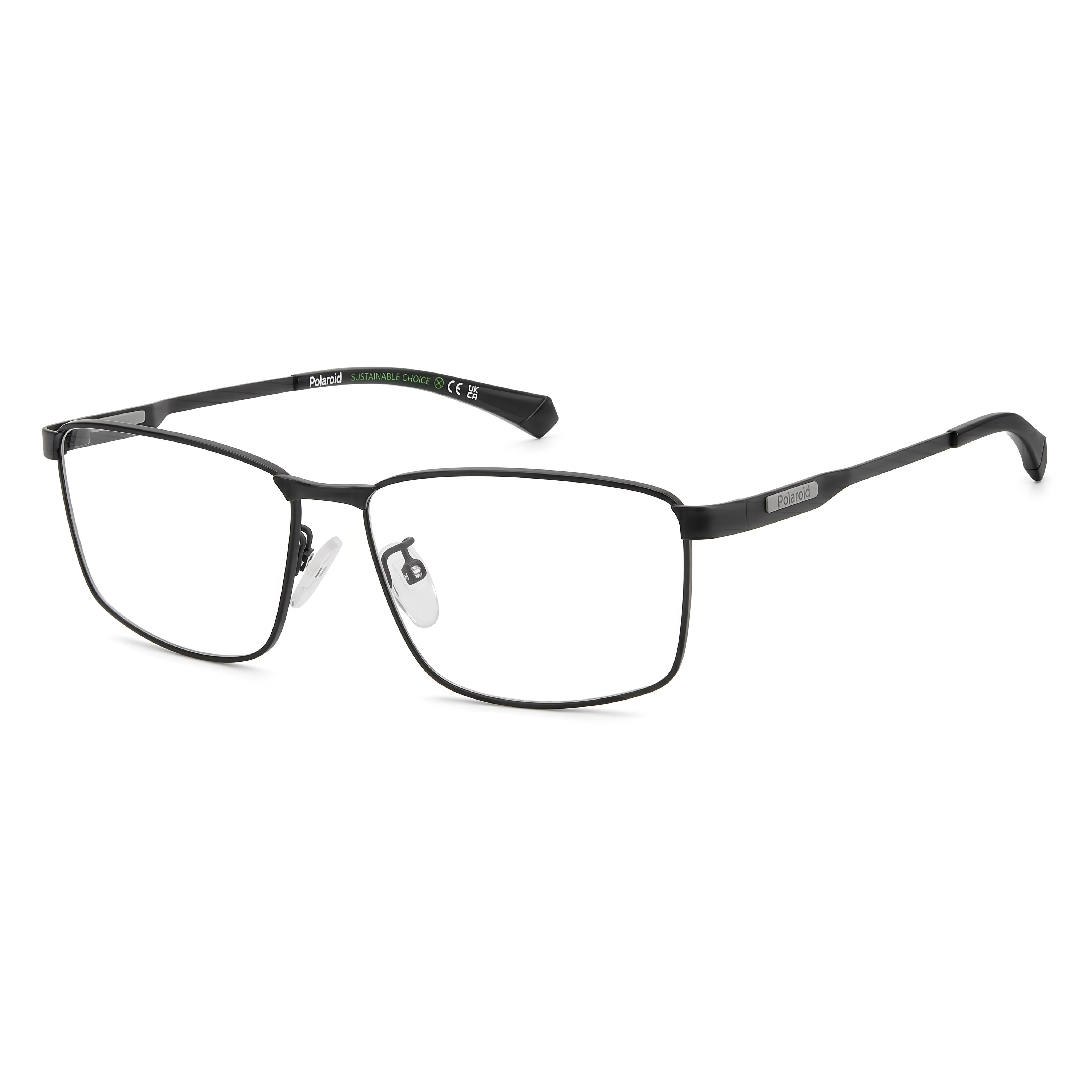 Polaroid Casual PLD D534/G Men's Eco Stainless Steel Eyeglasses Matte Ruthenium 55-15-145, Photo 1