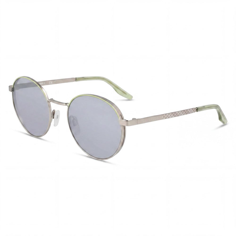Converse CV107S FOXING II Women's Classic Style Acetate Sunglasses Satin Silver Vitality Green 51mm