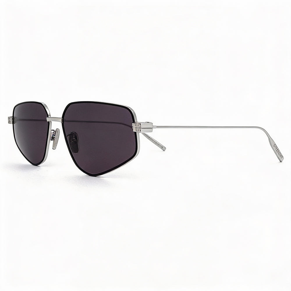 Givenchy Casual Women's Metal Sunglasses Shiny Palladium Smoke 57-14-140