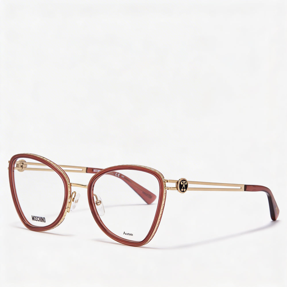 Gafas de sol clásicas vintage Moschino Mos584 para mujer en color burdeos con lentes de policarbonato de 52 mm