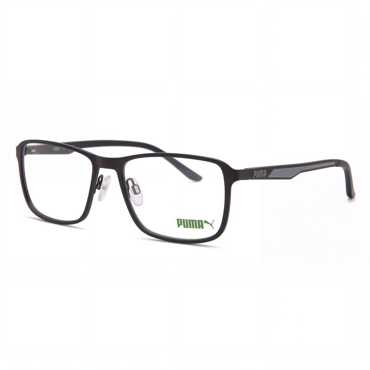 PUMA PU0391O 001 58 Men's Black Metal Full Rim Rectangle Eyeglasses with Clear Lenses 58mm, Photo 1