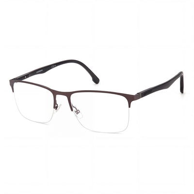 Carrera Carrera 8861 Gafas ópticas unisex de aleación de acero, montura marrón, lente de demostración marrón, sin polarizar, 56 mm