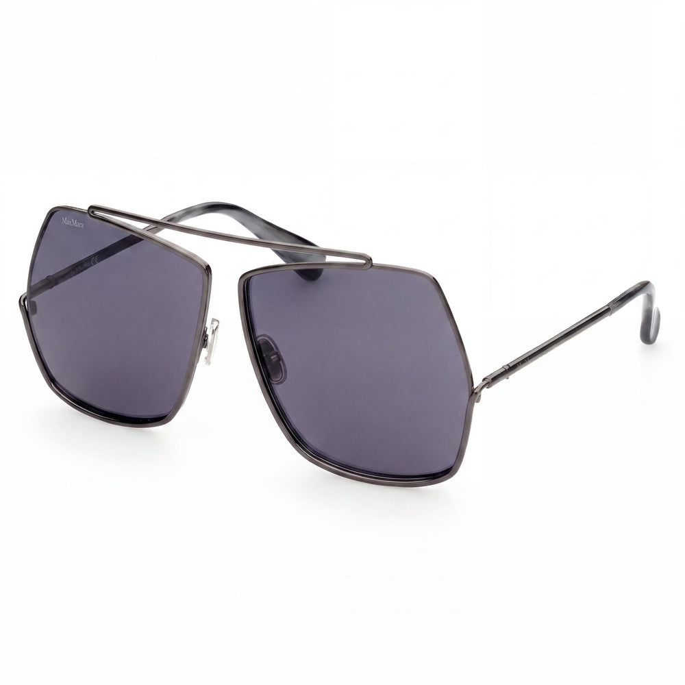 Gafas de sol MaxMara Classic para mujer, montura de metal dorado con lentes verdes, tamaño de los ojos: 64 mm, puente: 12 mm, patillas: 135 mm