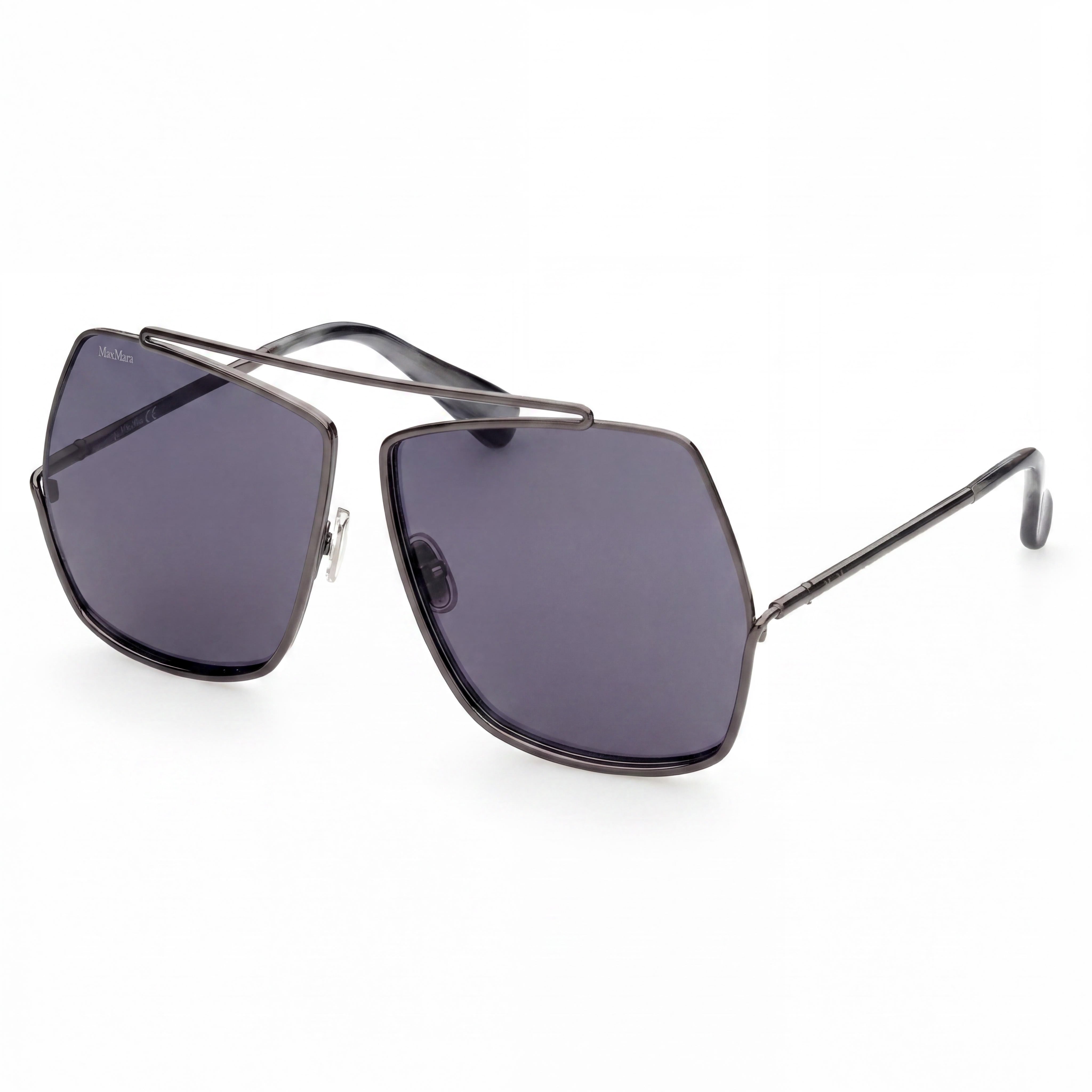 Gafas de sol MaxMara Classic para mujer, montura de metal dorado con lentes verdes, tamaño de los ojos: 64 mm, puente: 12 mm, patillas: 135 mm, Photo 1