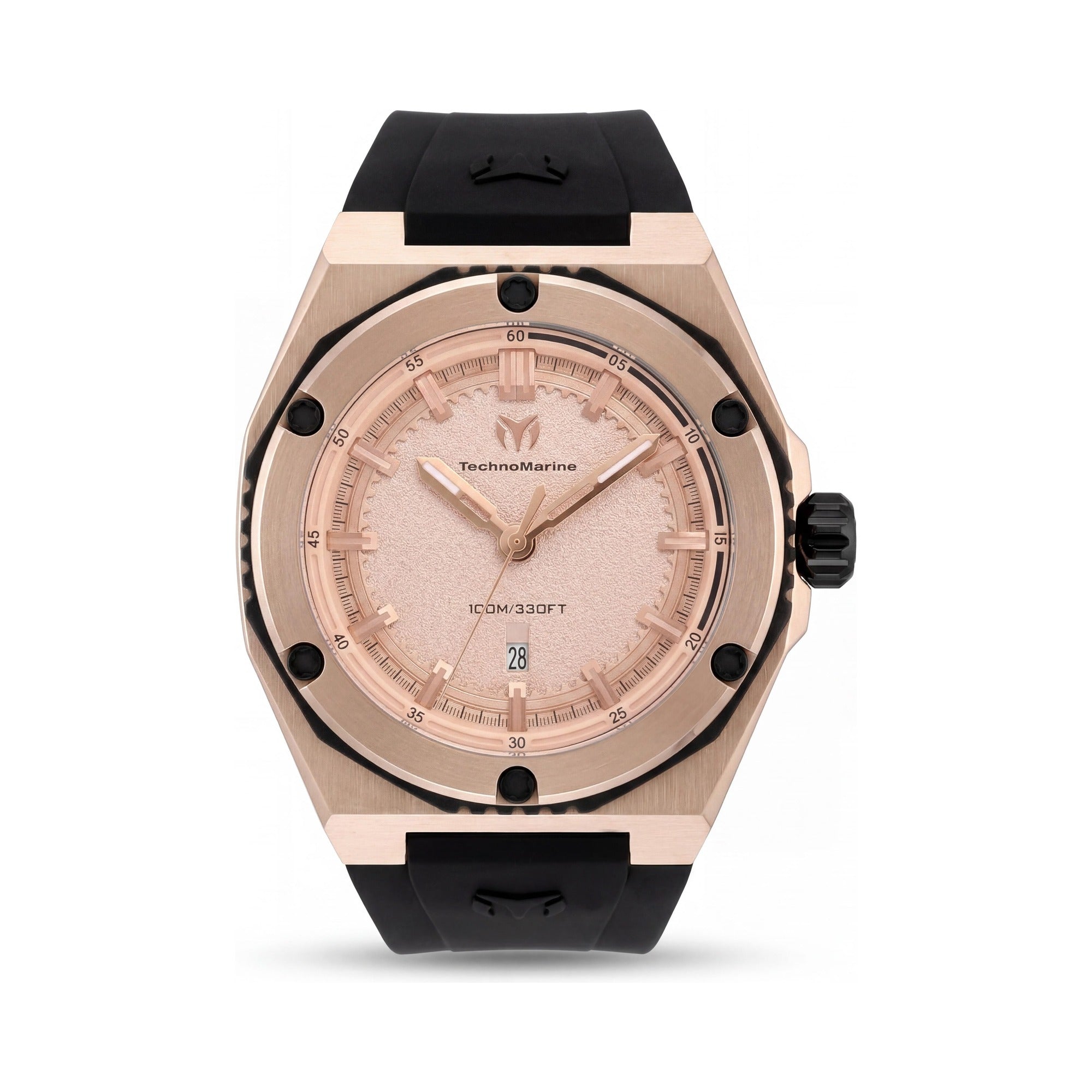 Technomarine CORAL - Legacy TM-416065 Men's Quartz Rose-gold Dial Silicone Strap 45mm Watch, Photo 1