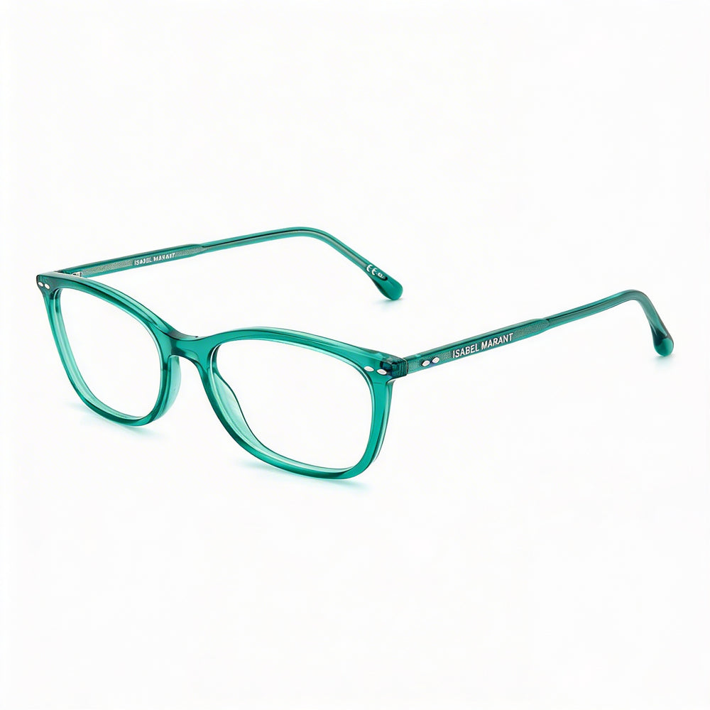 Gafas de sol Isabel Marant Modern para mujer con montura verde azulado, lentes de policarbonato verde azulado de 53 mm, puente de 18 mm, patillas de 145 mm