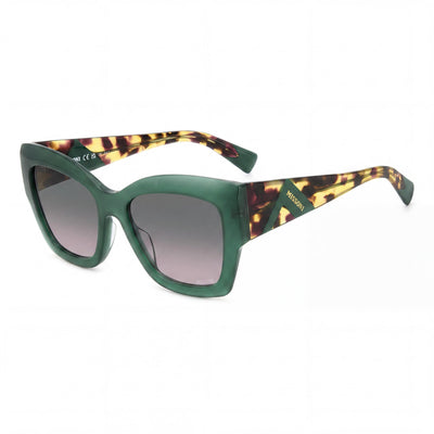 Missoni Women's Missoni Seasonal Green Havana Acetate Frame Green Polyester Lens Sunglasses 53mm