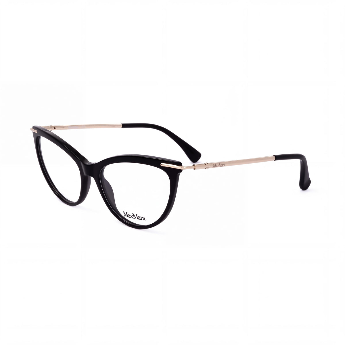 MaxMara Casual Women's Cat Eye Plastic Frame Shiny Black 53/16/135, Photo 1