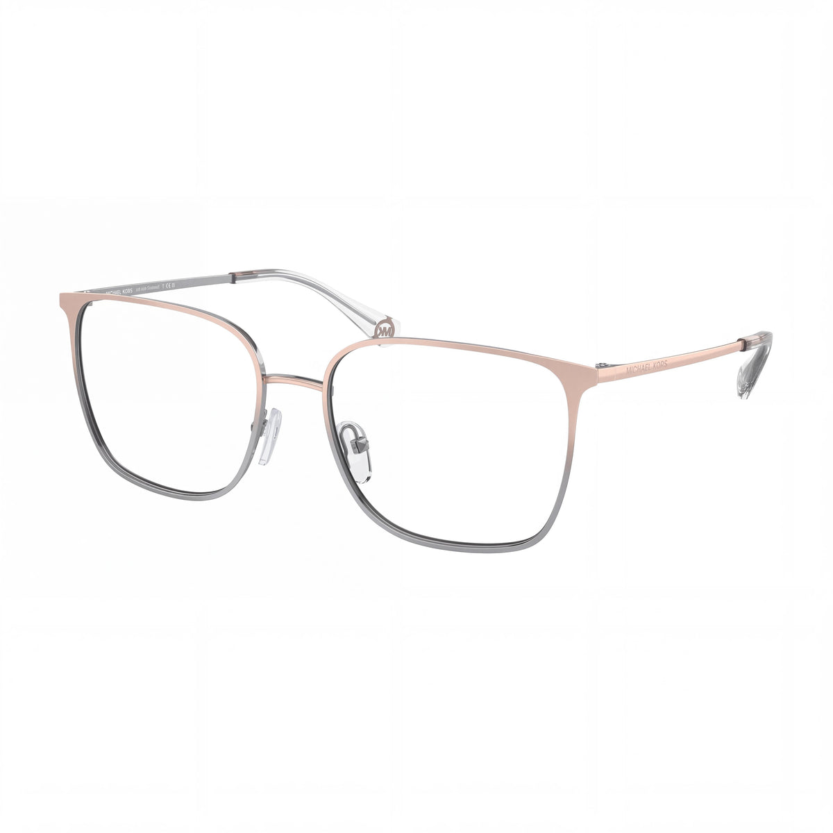 Gafas graduadas Michael Kors Portland para mujer con montura cuadrada, fabricadas en metal color oro rosa, tamaño 54-17-140 mm, Photo 1