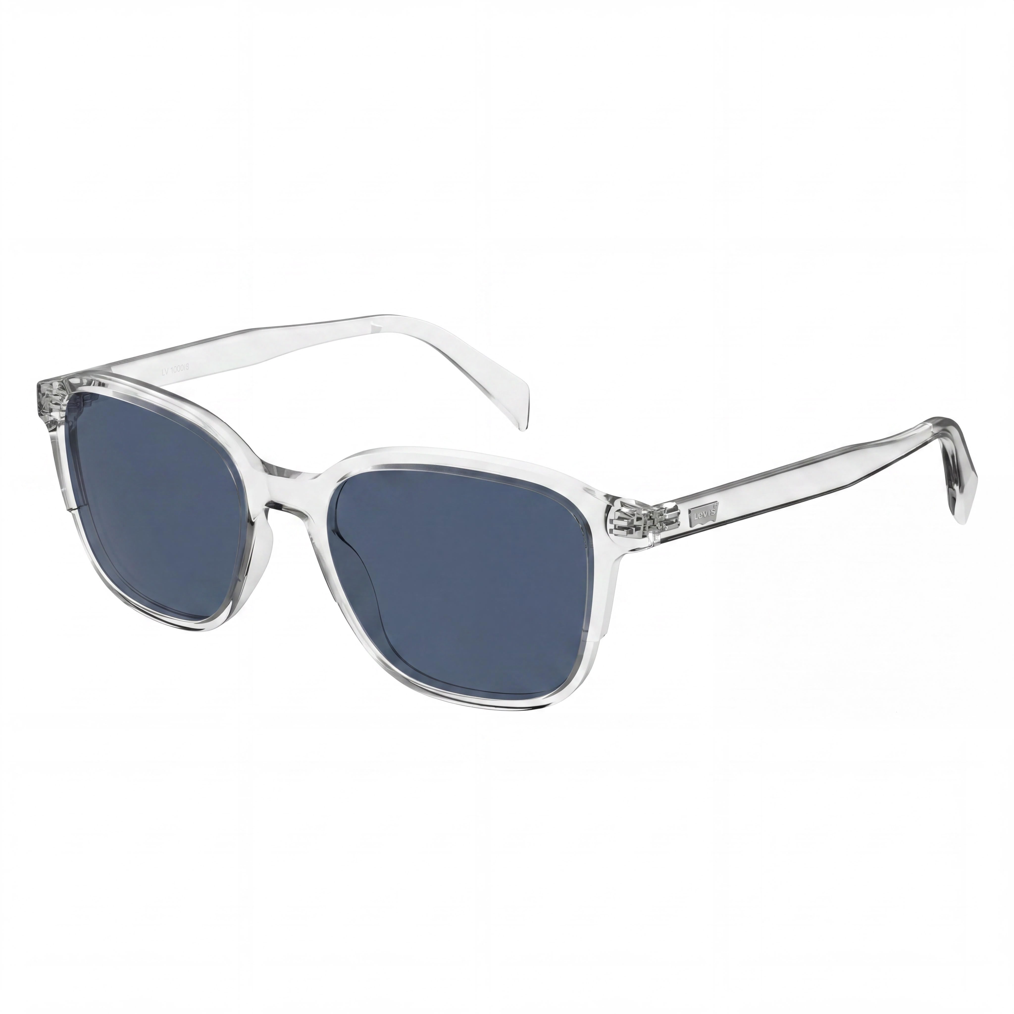 Gafas unisex Levi's Timeless, montura de poliamida ecológica azul cristal, lentes de policarbonato cristal, talla 53-18-145, Photo 1